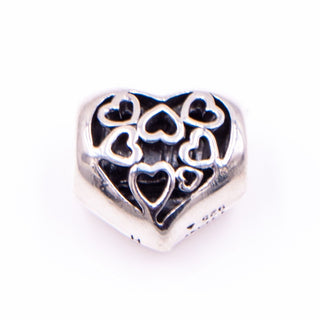Chamilia Nana Sterling Silver Grandmother Heart Family Love Charm Bead
