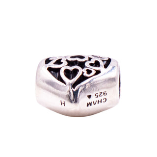 Chamilia Nana Sterling Silver Grandmother Heart Family Love Charm Bead