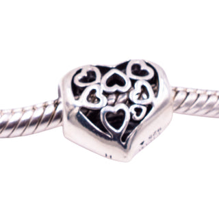 Chamilia Nana Sterling Silver Grandmother Heart Family Love Charm Bead
