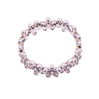 Pandora Retired Dazzling Daisy Meadow Clear CZ Sterling Silver Ring Size 6