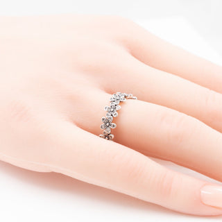 Pandora Retired Dazzling Daisy Meadow Clear CZ Sterling Silver Ring Size 6
