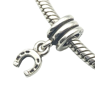 Pandora Hanging Horseshoe Dangle Sterling Silver Lucky Charm Retired