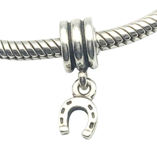 Pandora Hanging Horseshoe Dangle Sterling Silver Lucky Charm Retired