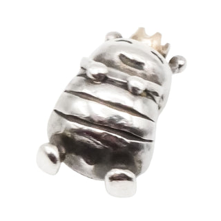 Pandora Queen Bee Sterling Silver Charm with 14K Gold Crown – Retired