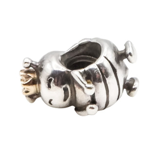 Pandora Queen Bee Sterling Silver Charm with 14K Gold Crown – Retired