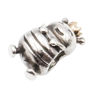 Pandora Queen Bee Sterling Silver Charm with 14K Gold Crown – Retired