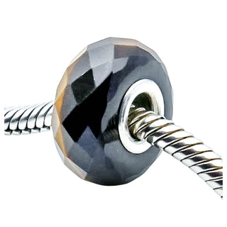 Chamilia Golden Brown Tiger Eye Gemstone Charm Sterling Silver Core Bead