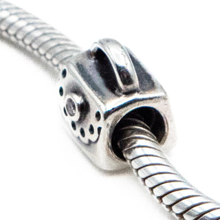 Pandora Purse Sterling Silver Charm With Pink CZ