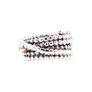 Pandora Retired Entangled Beauty Sterling Silver 14K Gold Diamond Ring Size 4