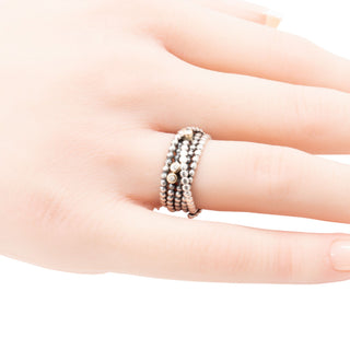 Pandora Retired Entangled Beauty Sterling Silver 14K Gold Diamond Ring Size 4