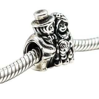 Pandora Mr & Mrs Wedding Couple Charm Sterling Silver Retired