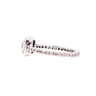 Pandora Retired Timeless Elegance Sterling Silver Clear CZ Square Halo Ring Size 6