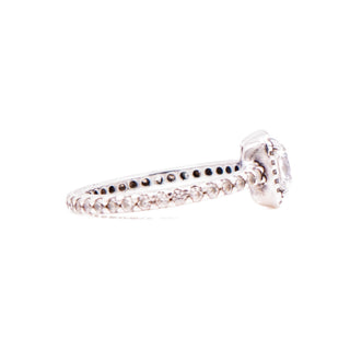 Pandora Retired Timeless Elegance Sterling Silver Clear CZ Square Halo Ring Size 6