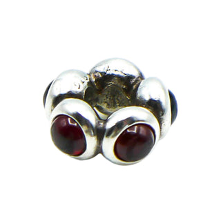 Pandora Sterling Silver Garnet Cabochon Spacer Charm Retired ALE