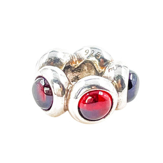 Pandora Sterling Silver Garnet Cabochon Spacer Charm Retired ALE