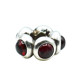 Pandora Sterling Silver Garnet Cabochon Spacer Charm Retired ALE