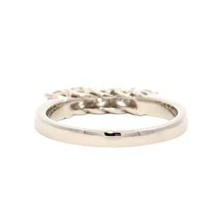 14K White Gold 5-Stone Diamond Anniversary Band Half Eternity Ring Size 11