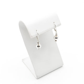 Sterling Silver Ball Drop Earrings Polished Bead Dangle Leverback 1.25 Inch