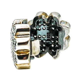 Pandora Petals of Love Sterling Silver Heart Flower Clip With Clear Zirconia