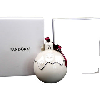PANDORA Limited Edition 2018 Christmas Pudding Porcelain Holiday Ornament