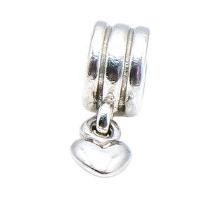 Pandora Retired Floating Heart Dangle Sterling Silver Love Charm