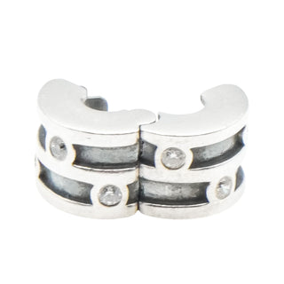 Pandora Sparkling Clip Sterling Silver Charm Retired Clear CZ