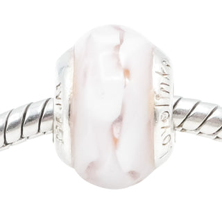 Lovelinks by Aagaard Soft Blush Murano Glass Charm with Sterling Silver Core