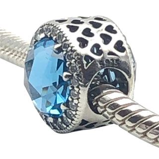 Pandora Radiant Hearts With Moonlight Blue Crystal
