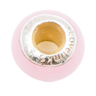 Lovelinks by Aagaard Pink Murano Glass Charm with Sterling Silver Core