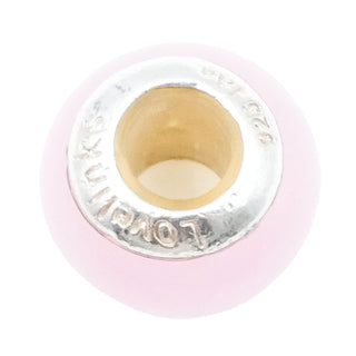 Lovelinks by Aagaard Pink Murano Glass Charm with Sterling Silver Core