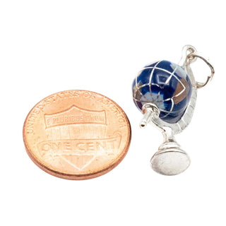Sterling Silver Globe Dangle World Traveler Charm