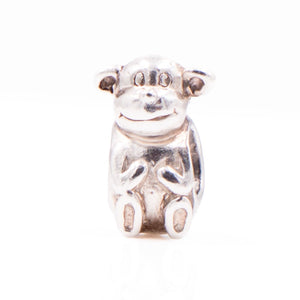 Chamilia Mischievous Monkey Sterling Silver Cute Animal Charm Bead