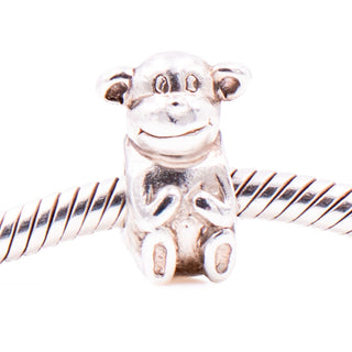 Chamilia Mischievous Monkey Sterling Silver Cute Animal Charm Bead