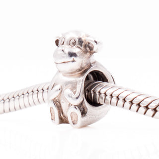 Chamilia Mischievous Monkey Sterling Silver Cute Animal Charm Bead