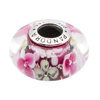 Pandora Flower Garden Murano Glass Sterling Silver Charm