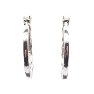 D’Joy Freshwater Pearl Sterling Silver Hoop Earrings 1.25 Inches