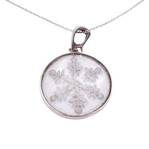 Whitney Kelly Sterling Silver Snowflake Enhancer Pendant 22 Inch Necklace