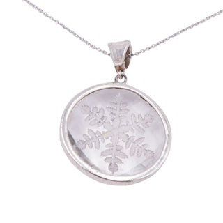 Whitney Kelly Sterling Silver Snowflake Enhancer Pendant 22 Inch Necklace