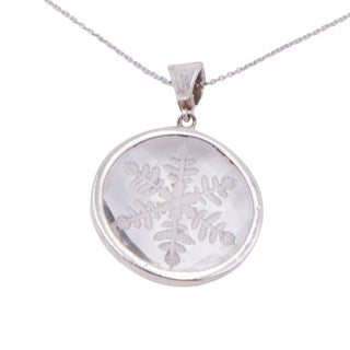 Whitney Kelly Sterling Silver Snowflake Enhancer Pendant 22 Inch Necklace