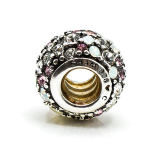 CHAMILIA Jeweled Kaleidoscope Sterling Silver Charm With Pink And Black Swarovski Crystals