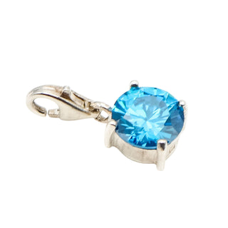 Thomas Sabo Charm Club Aquamarine March Birthday Sterling Silver Charm Pendant