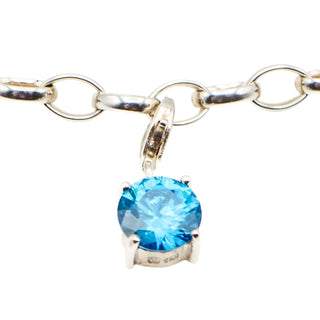 Thomas Sabo Charm Club Aquamarine March Birthday Sterling Silver Charm Pendant