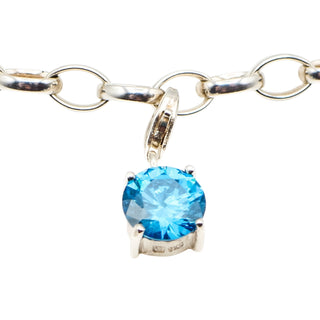 Thomas Sabo Charm Club Aquamarine March Birthday Sterling Silver Charm Pendant