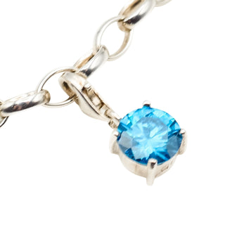 Thomas Sabo Charm Club Aquamarine March Birthday Sterling Silver Charm Pendant