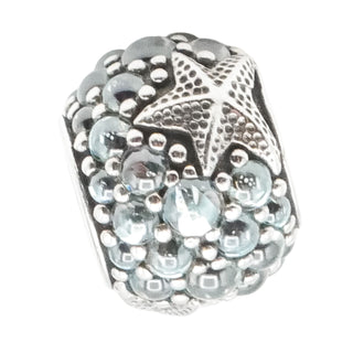Pandora Oceanic Starfish Sterling Silver Charm Retired Frosty Mint CZ