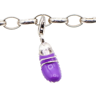 Thomas Sabo Purple Enamel Dutch Clog Shoe Sterling Silver Charm Pendant
