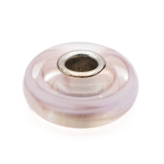 Trollbeads Rare Lilac Ribbon Glass Bead Sterling Silver Charm