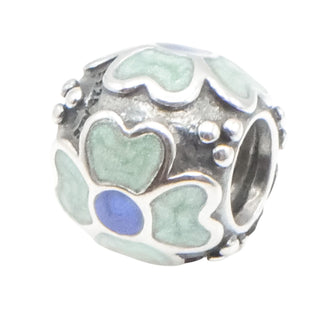 Pandora Blue Daisy Sterling Silver Enamel Flower Charm Retired