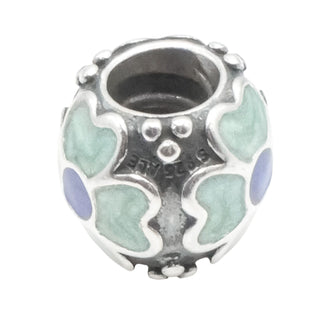 Pandora Blue Daisy Sterling Silver Enamel Flower Charm Retired
