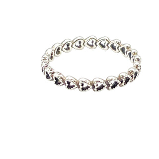 PANDORA Sterling Silver Band of Hearts Ring